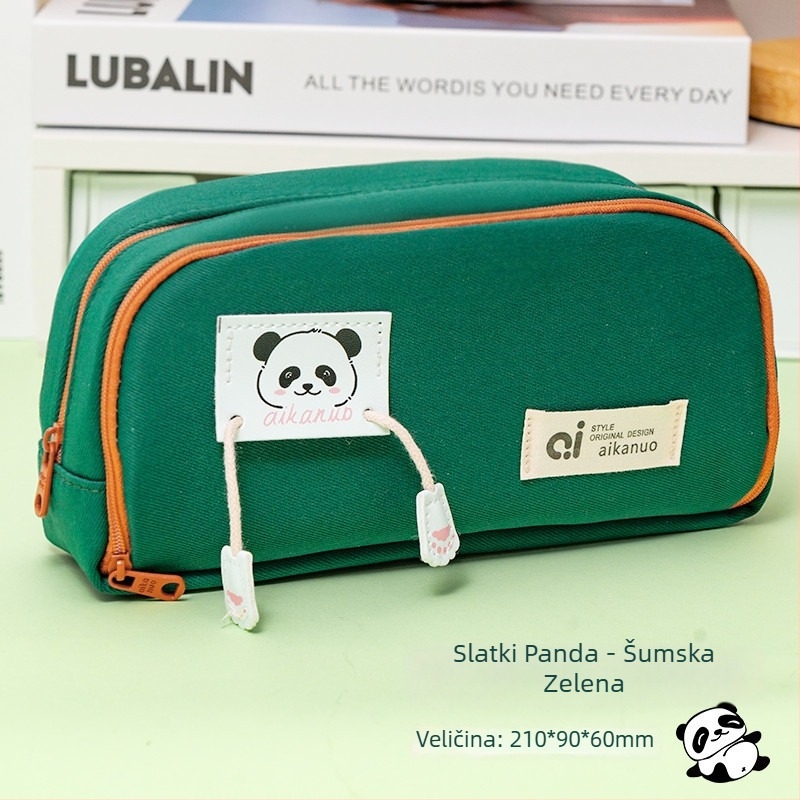 Pernica za olovke u kolegijskom stilu s karikaturnim dizajnom, japanski stil — tkanina, unisex, marka Other