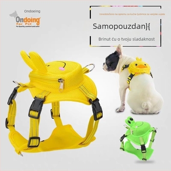 Vest-stilni kaiš za psa s cartoon dizajnom, materijal: sandwich mesh, kategorija: kaiševi i užadi za kućne ljubimce, neproduživ, marka: Druga