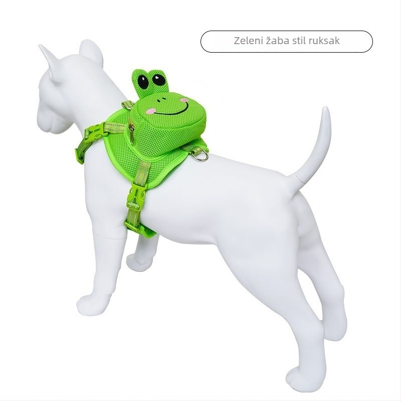 Vest-stilni kaiš za psa s cartoon dizajnom, materijal: sandwich mesh, kategorija: kaiševi i užadi za kućne ljubimce, neproduživ, marka: Druga