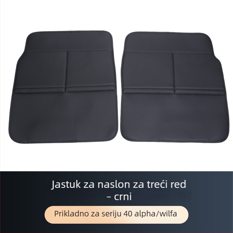 ALF40 Kožne stražnje naslonske jastučnice za Alphard/Vellfire – prednji, srednji i treći red, zaštita od prljavštine