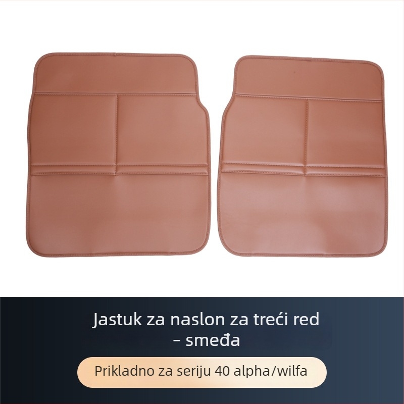 ALF40 Kožne stražnje naslonske jastučnice za Alphard/Vellfire – prednji, srednji i treći red, zaštita od prljavštine