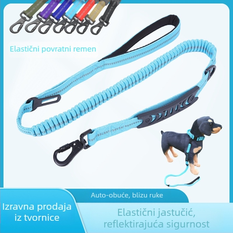 Momo elastični teleskopski kaiš za pse od poliestera, trakciona traka, pakiranje 100 kom.