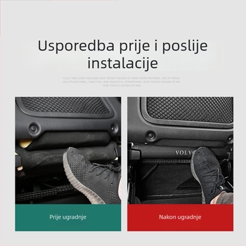 Stražnja pločica od nehrđajućeg čelika s anti-kick zaštitom za Volvo XC40, XC60 i S60, uzorak slova, sve sezone