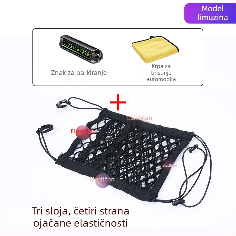 Torba za pohranu automobilskih sjedala, poliester, 2 L, univerzalna, viseći organizator za srednje sjedalo