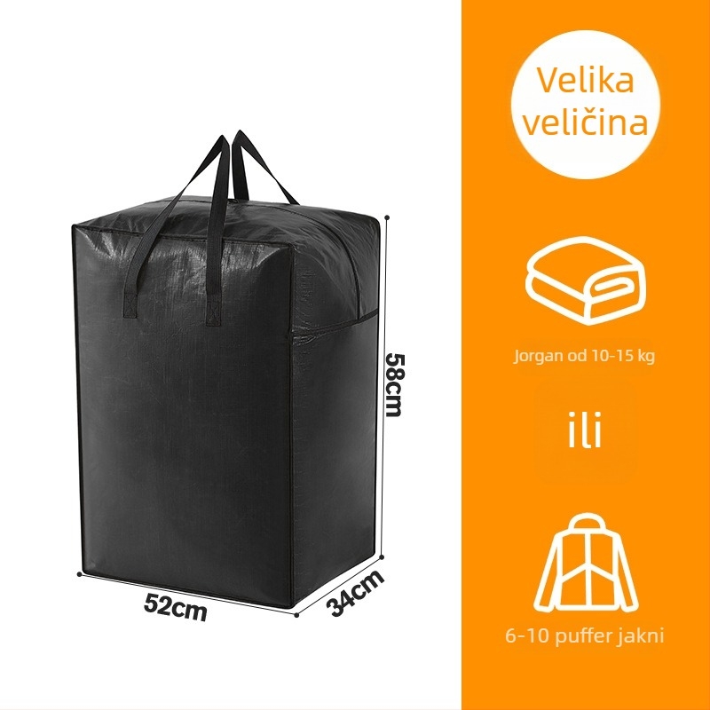 Torba za preseljenje velikog kapaciteta, najlonska kubičnog oblika, sklopiva, višenamjenska za preseljenje i skladištenje