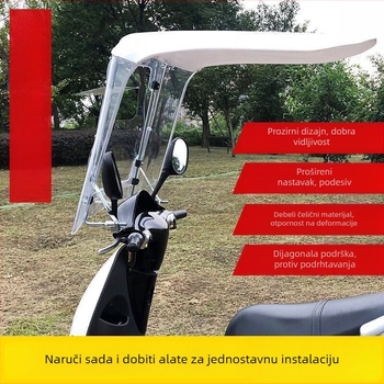 Sjenilo za prednje vjetrobransko staklo vozila — otporno na habanje, za električna vozila, motocikle i skutere