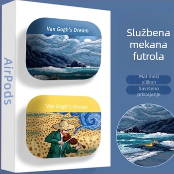 Zaštitno kućište za AirPods Pro 2 s dizajnom Van Gogh, mat silikon