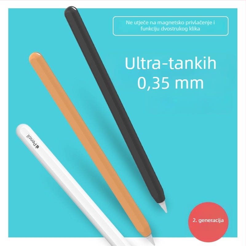 Silikonsko kućište za Apple Pencil 2. generacije – zaštita od pada, mekano kućište, sladak stil, magnetsko punjenje, mogućnost prilagodbe
