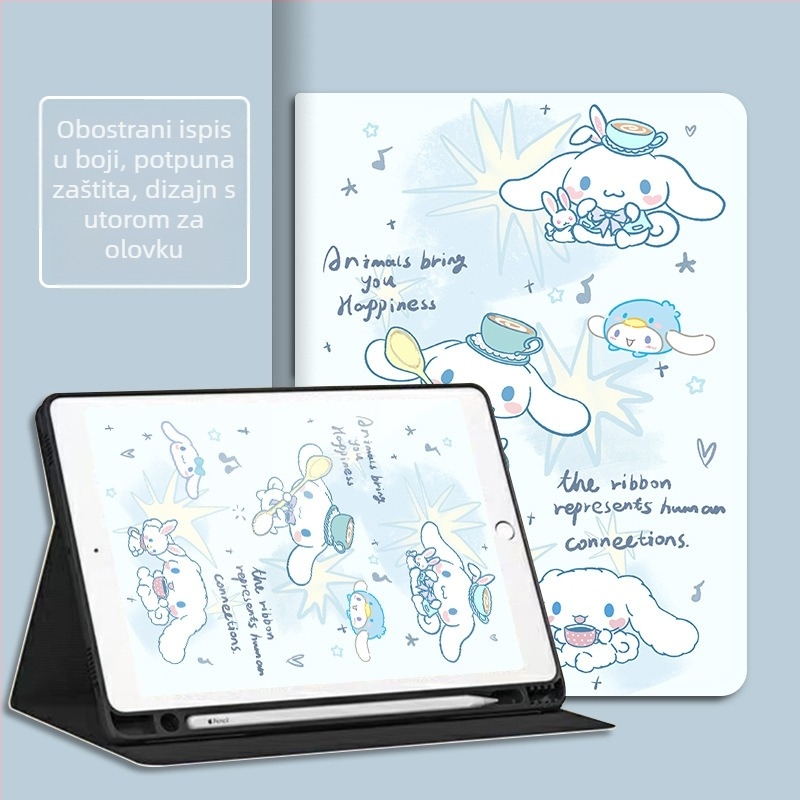 Silikonska zaštitna futrola za iPad Air 2 (2023), slatki dizajn od 10,9 inča, cartoon stil, kompatibilno s iPad Air 4/5 i iPad Pro 11 inča