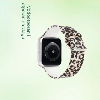 Silikonski remen Leopard uzorka za Apple Watch, kompatibilan s 41mm, 45mm i 49mm