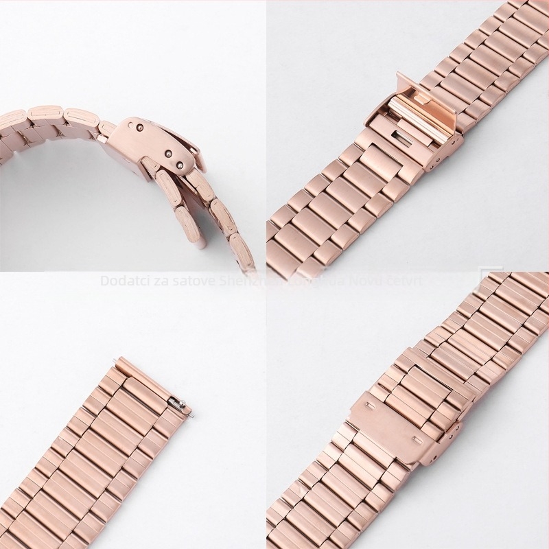 Nerđajući čelični remen za sat s integriranom kopčom za Apple Watch 8/SE i Huawei GT3/2