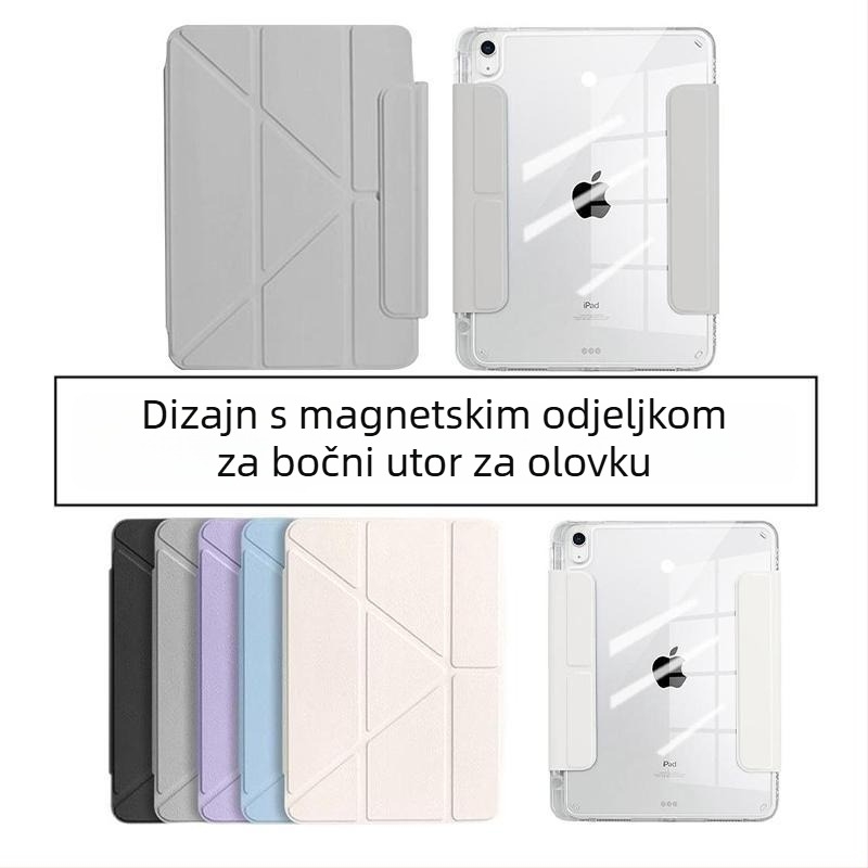 Zaštitna torbica s odvojivim pretincom za olovku, kompatibilna s Air 6, iPad Pro 12.9, Huawei 11 i Apple tabletima, akrilni završetak, ploski dizajn, 10.2 inča