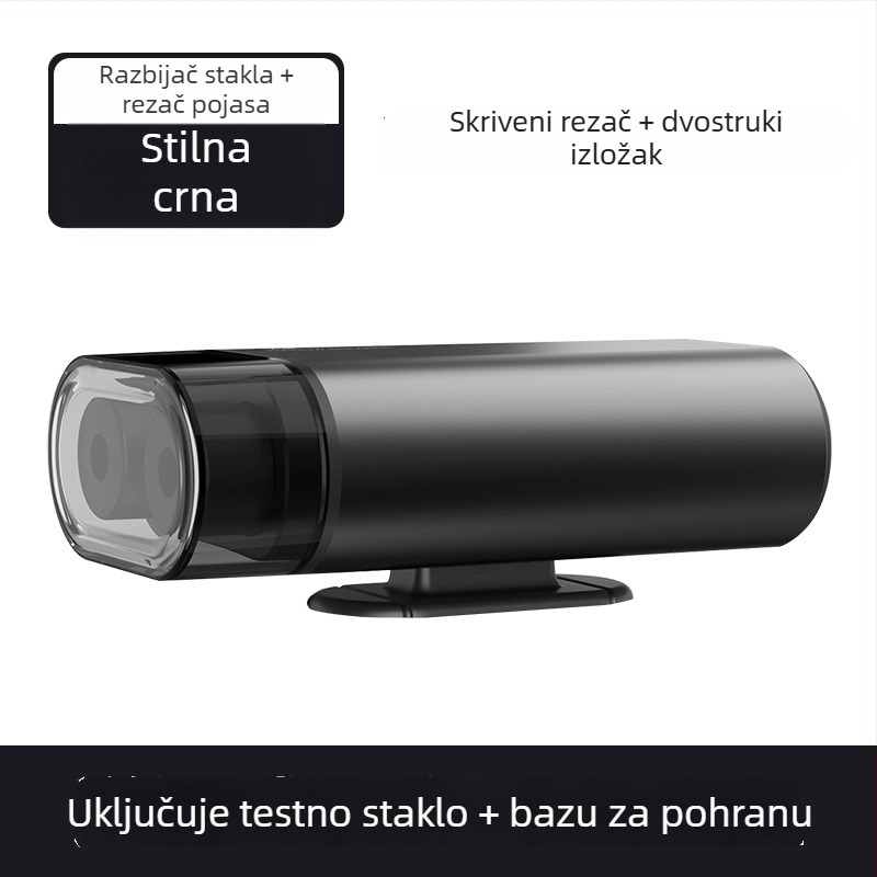 Automobilski višenamjenski sigurnosni čekić s iglom za probijanje prozora i rezačem za kaiš, aluminijska legura, 110 g, porijeklo Guangdong, marka Fawn running
