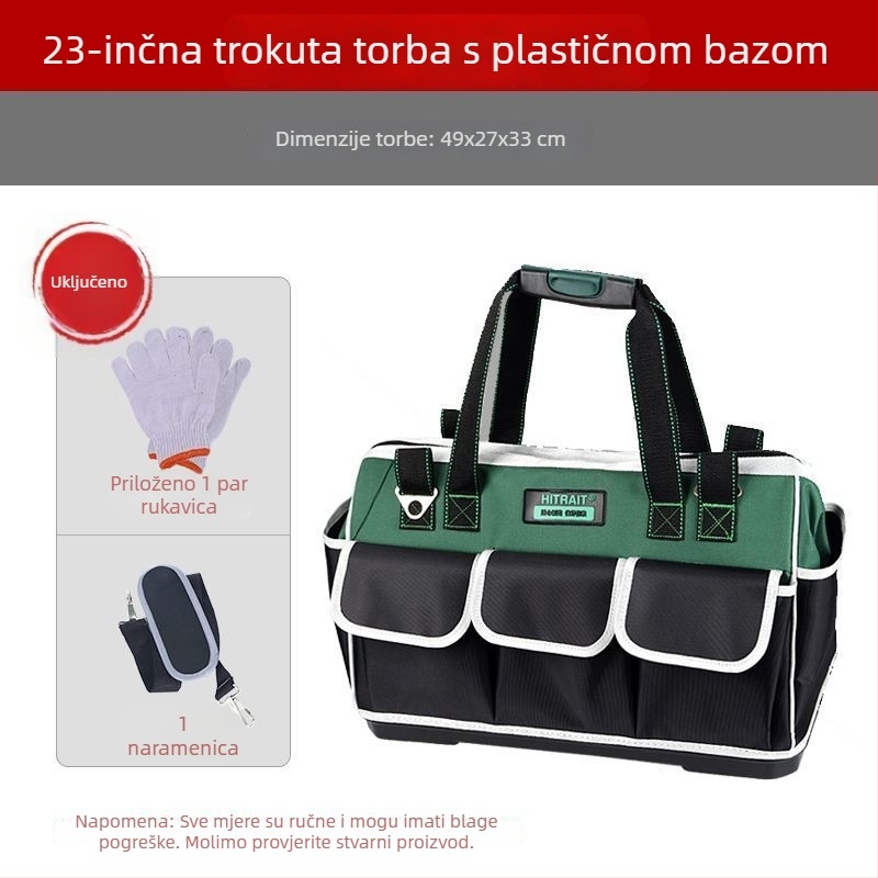 Kolica za alat s platnenom torbom - izdržljiva, otporna na habanje, dodatno debela, velika zapremina, za električare