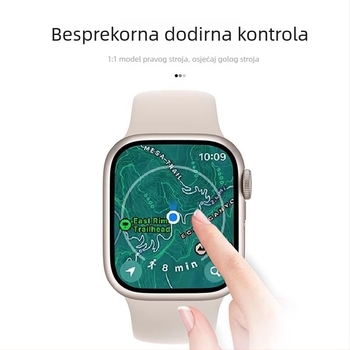 Za Apple Watch 9 zaštitna futrola s tvrdom staklom i integriranom djelomičnom trakom