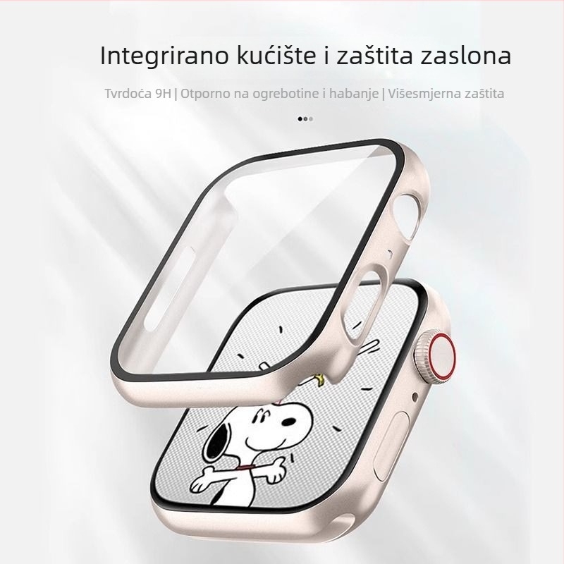 Za Apple Watch 9 zaštitna futrola s tvrdom staklom i integriranom djelomičnom trakom