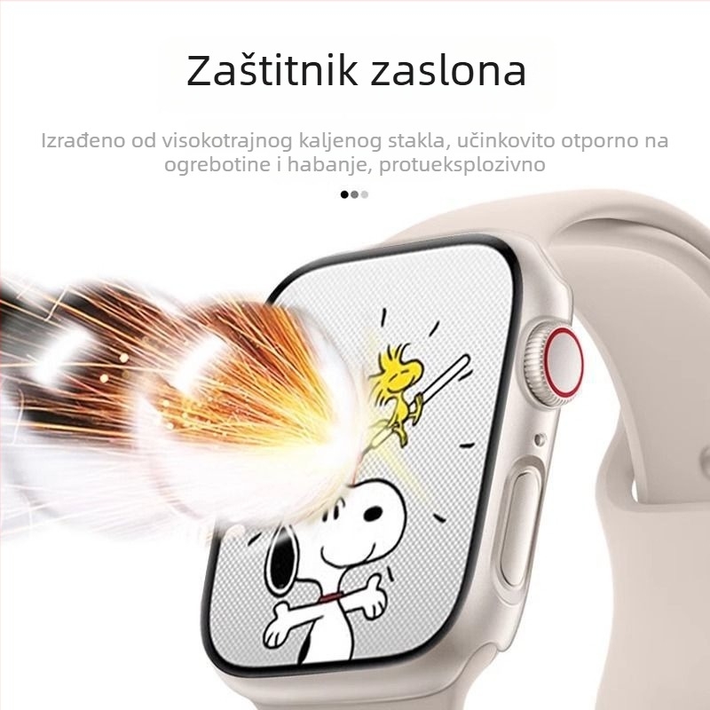 Za Apple Watch 9 zaštitna futrola s tvrdom staklom i integriranom djelomičnom trakom