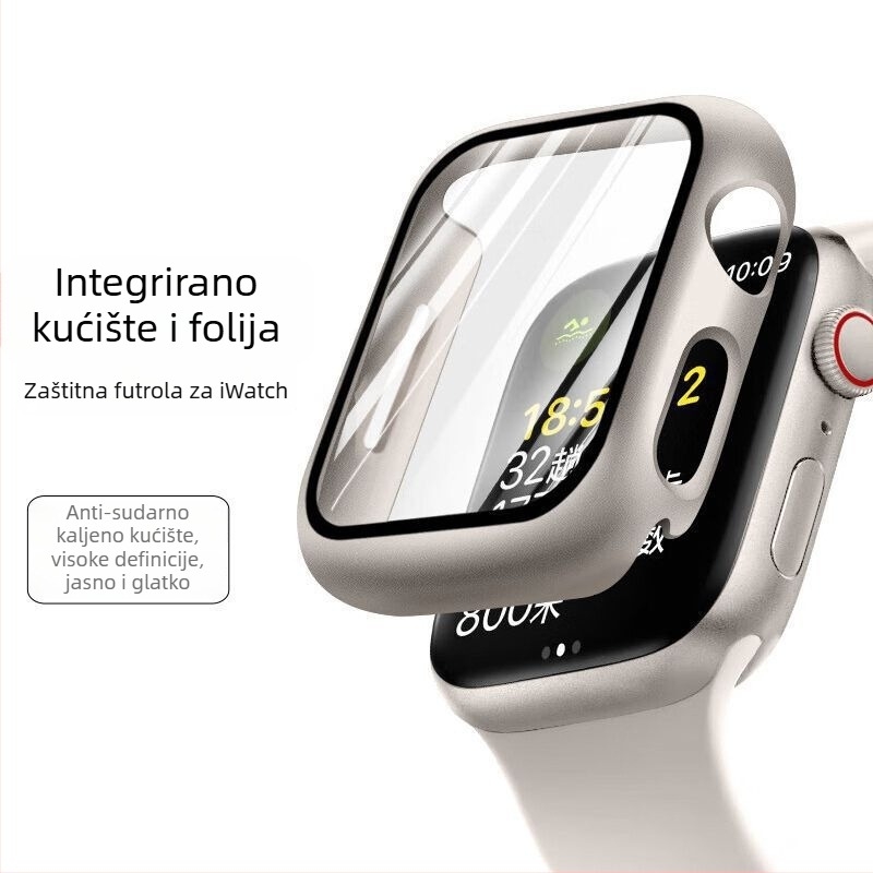 Za Apple Watch 9 zaštitna futrola s tvrdom staklom i integriranom djelomičnom trakom