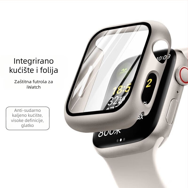 Za Apple Watch 9 zaštitna futrola s tvrdom staklom i integriranom djelomičnom trakom