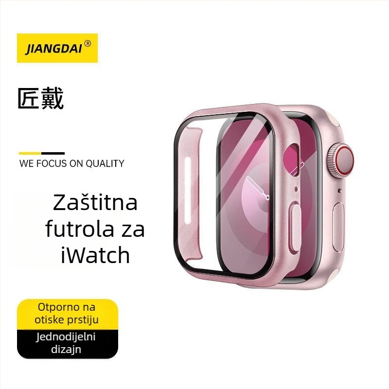 Za Apple Watch 9 zaštitna futrola s tvrdom staklom i integriranom djelomičnom trakom