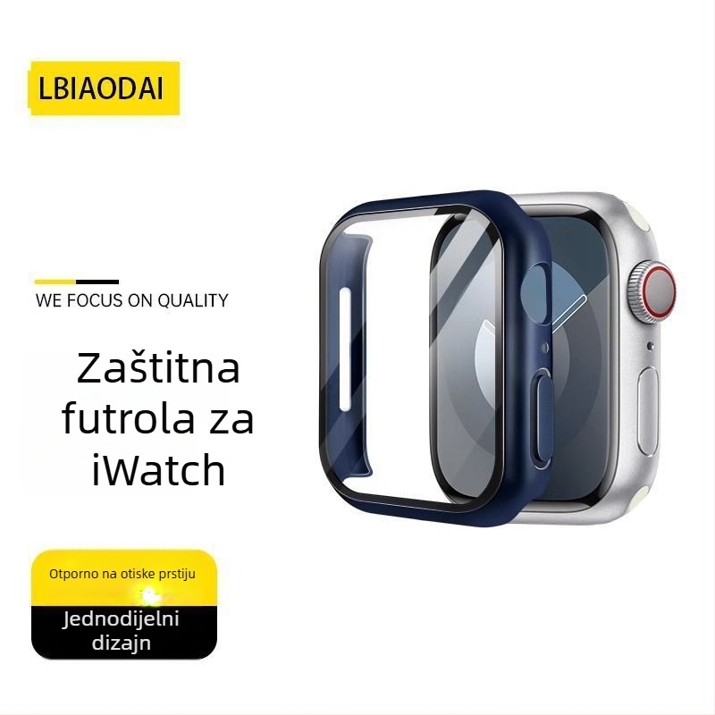 Za Apple Watch 9 zaštitna futrola s tvrdom staklom i integriranom djelomičnom trakom