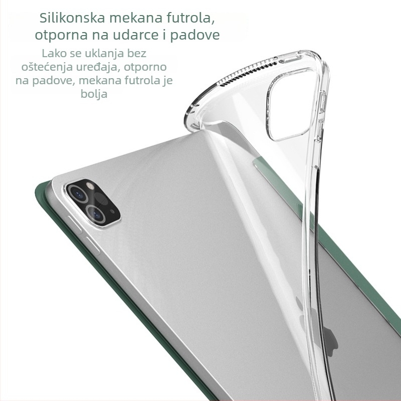 Višestruko sklopiva silikonska mekana futrola s držačem za iPad Pro 12.9/11 i 9.7 inča