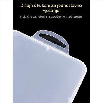 Prozirna plastična kutija za organiziranje elektroničkih komponenti i vijaka — organizator za matične ploče, čvrst okvir