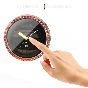 Zaštitna maska za Google Pixel Watch (1. i 2. generacija) s prozračnim dizajnom i jednim redom dijamanata