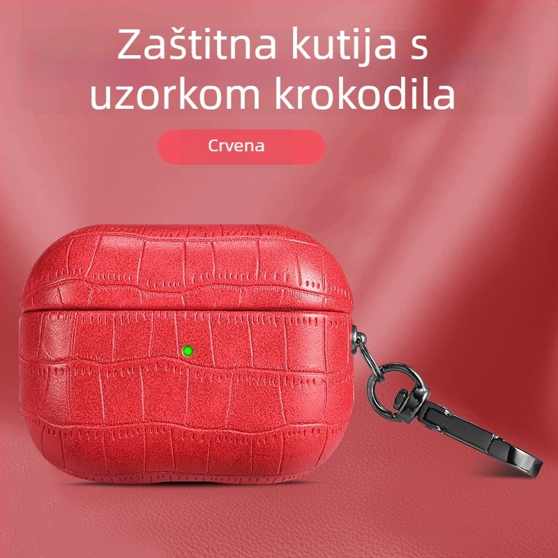 Kućište AirPods Pro 2 – TPU materijal, reljefna tekstura krokodilske kože, sveobuhvatna zaštita za AirPods Pro 2