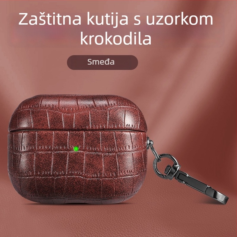 Kućište AirPods Pro 2 – TPU materijal, reljefna tekstura krokodilske kože, sveobuhvatna zaštita za AirPods Pro 2
