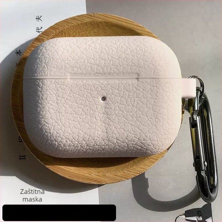 Silikonska futrola za AirPods Pro s uzorkom lychee, mekana ovojnica, cartoon stil, injekcijsko oblikovanje, kompatibilno s Apple AirPods Pro