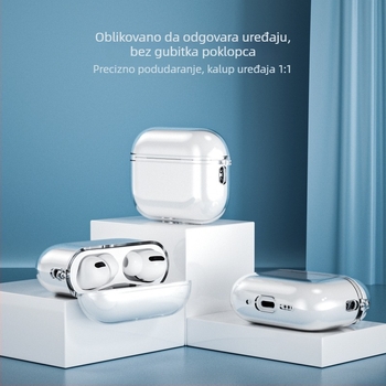 Prozirno TPU zaštitno kućište za AirPods Pro 3. generacije uz kutiju za punjenje i skladištenje