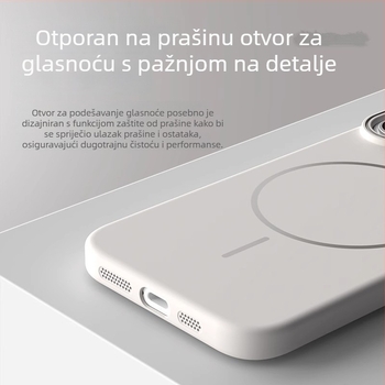 Polikarbonatno kućište za iPhone 13/14 seriju, mekan dodir, tanak magnetski prsten, potpuna zaštita, otisci prstiju, odvod topline