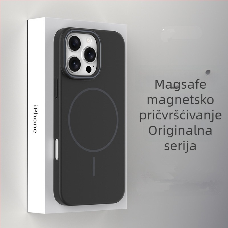 Polikarbonatno kućište za iPhone 13/14 seriju, mekan dodir, tanak magnetski prsten, potpuna zaštita, otisci prstiju, odvod topline