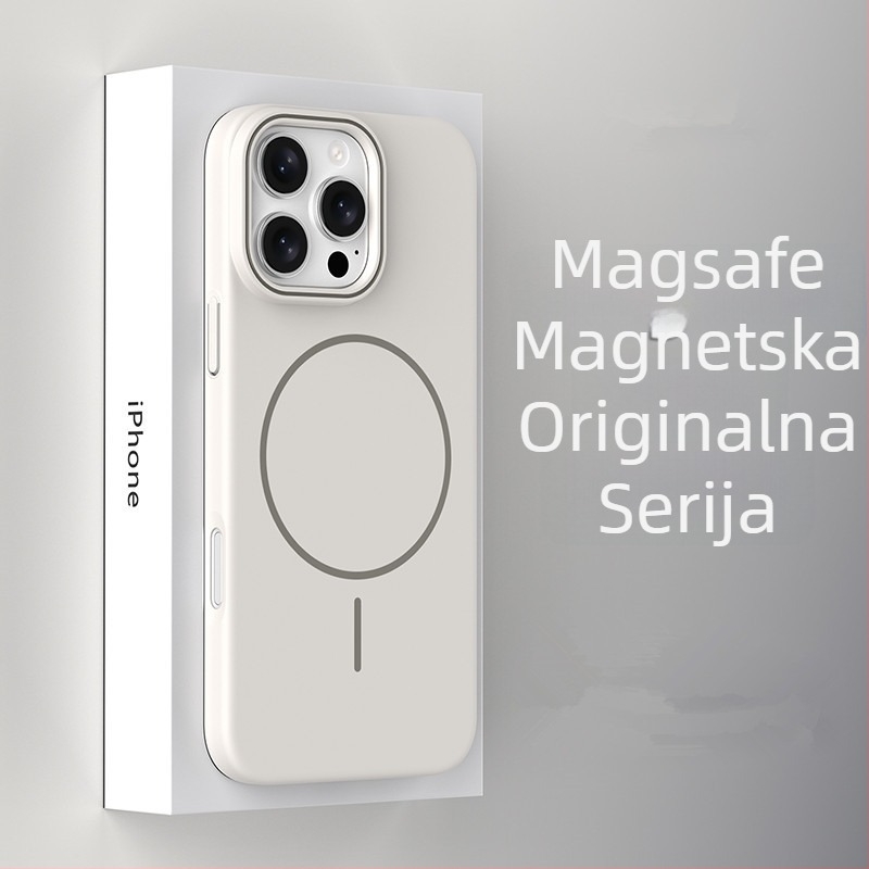 Polikarbonatno kućište za iPhone 13/14 seriju, mekan dodir, tanak magnetski prsten, potpuna zaštita, otisci prstiju, odvod topline