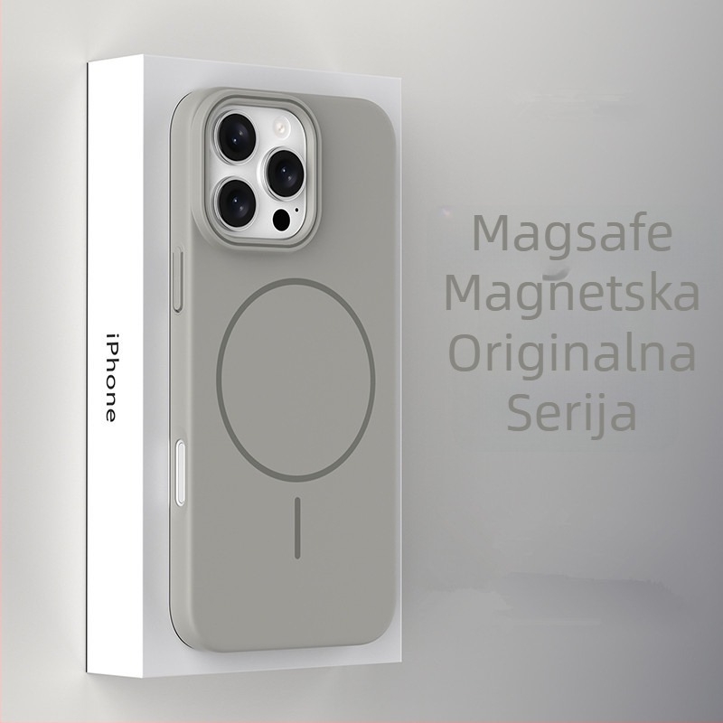 Polikarbonatno kućište za iPhone 13/14 seriju, mekan dodir, tanak magnetski prsten, potpuna zaštita, otisci prstiju, odvod topline