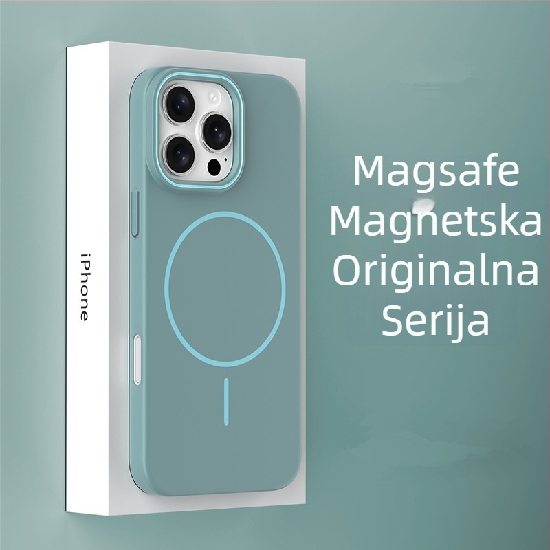 Polikarbonatno kućište za iPhone 13/14 seriju, mekan dodir, tanak magnetski prsten, potpuna zaštita, otisci prstiju, odvod topline