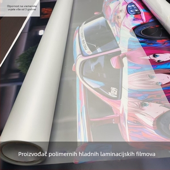 Prilagodljiva automobilska naljepnica s animacijskim uzorkom, ljepilo za instalaciju, pogodno za prednji dio, krov, stražnji dio i bočne strane