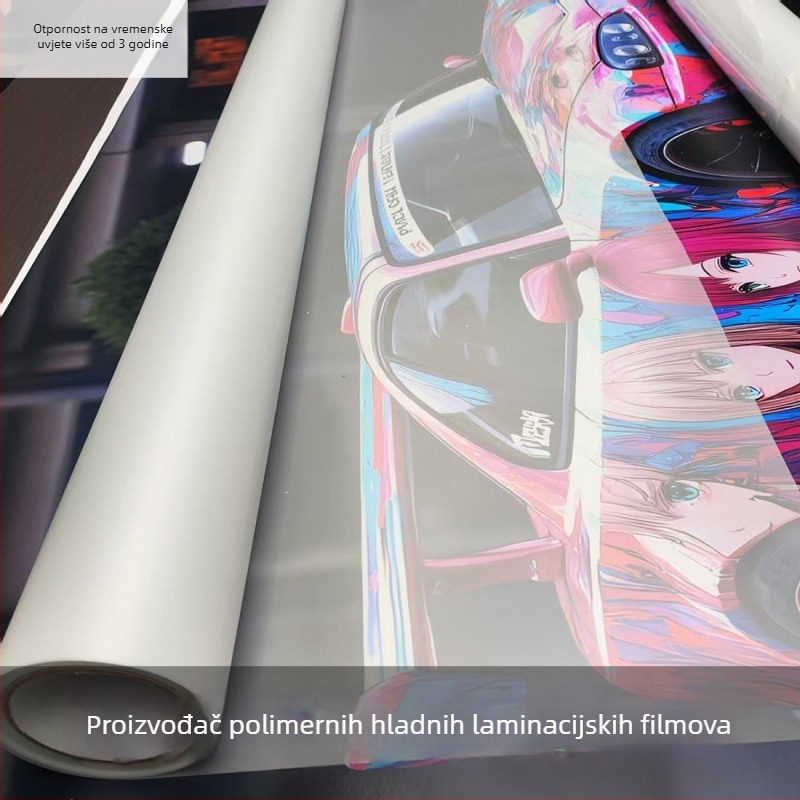 Prilagodljiva automobilska naljepnica s animacijskim uzorkom, ljepilo za instalaciju, pogodno za prednji dio, krov, stražnji dio i bočne strane