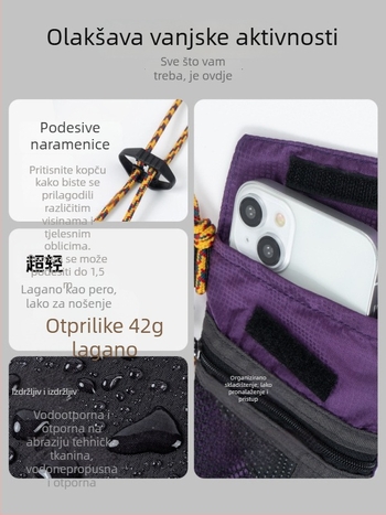 Unisex nylon torbica za mobitel — vertikalno kvadratnog oblika, otvaranje poklopcem, podstava od najlona, ljeto 2025, City-Fun stil