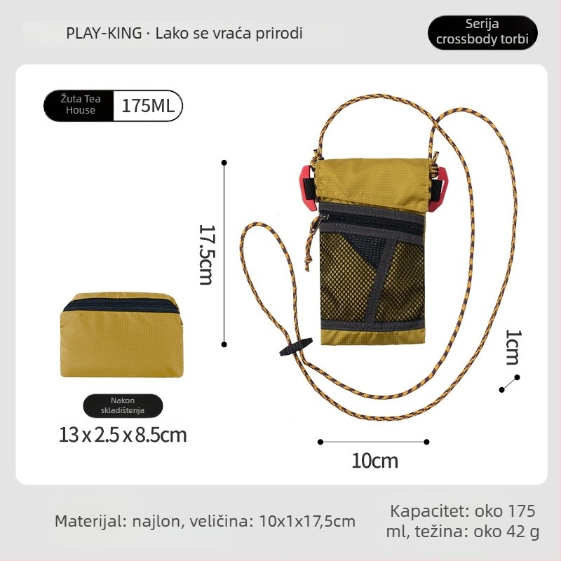 Unisex nylon torbica za mobitel — vertikalno kvadratnog oblika, otvaranje poklopcem, podstava od najlona, ljeto 2025, City-Fun stil