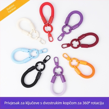 Lančić za telefon od cinkove legure i visokoučinkovitog poliestera, tkanina, poliester užad s metalnom kopčom, unisex, moguć ispis logotipa
