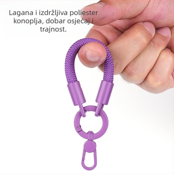 Lančić za telefon od cinkove legure i visokoučinkovitog poliestera, tkanina, poliester užad s metalnom kopčom, unisex, moguć ispis logotipa