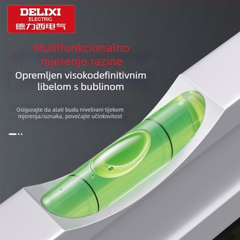 Delixi Electric Potpuno aluminijsko pravokutno ravnalo s 90°, debeli, višenamjenski, visoka preciznost za drvarstvo