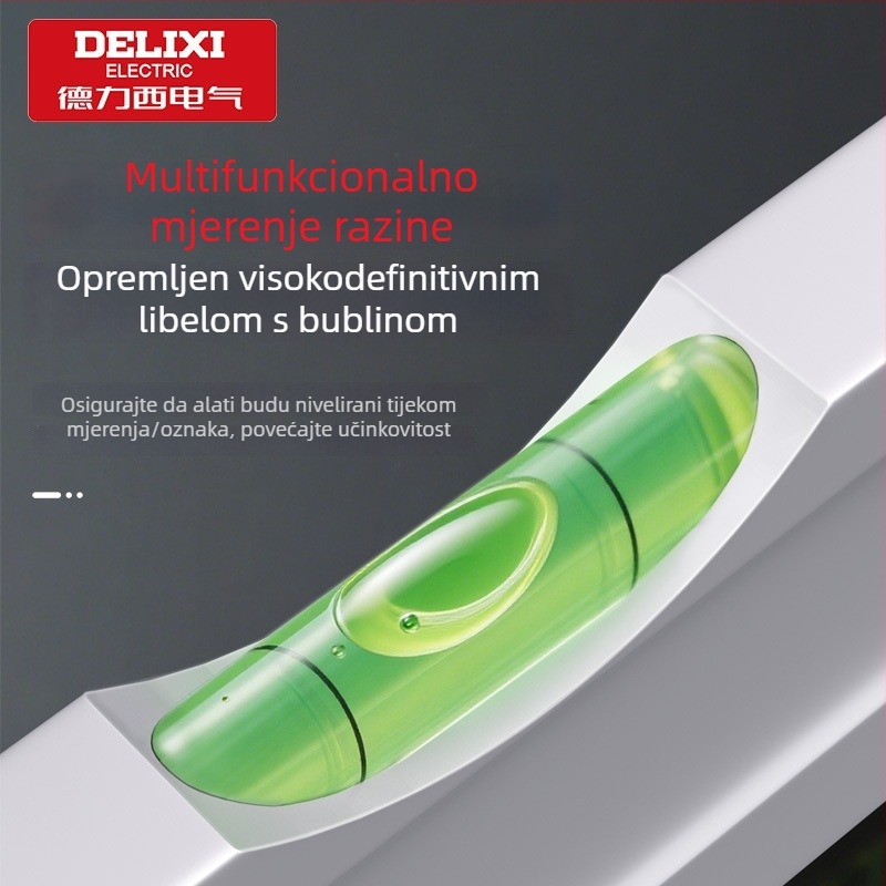 Delixi Electric Potpuno aluminijsko pravokutno ravnalo s 90°, debeli, višenamjenski, visoka preciznost za drvarstvo