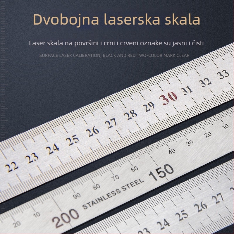 Pravokutni trokutasti mjerni alat, nehrđajući čelik, 90°, preciznost za drvoobradnju, višenamjenski s aluminijskim legurom