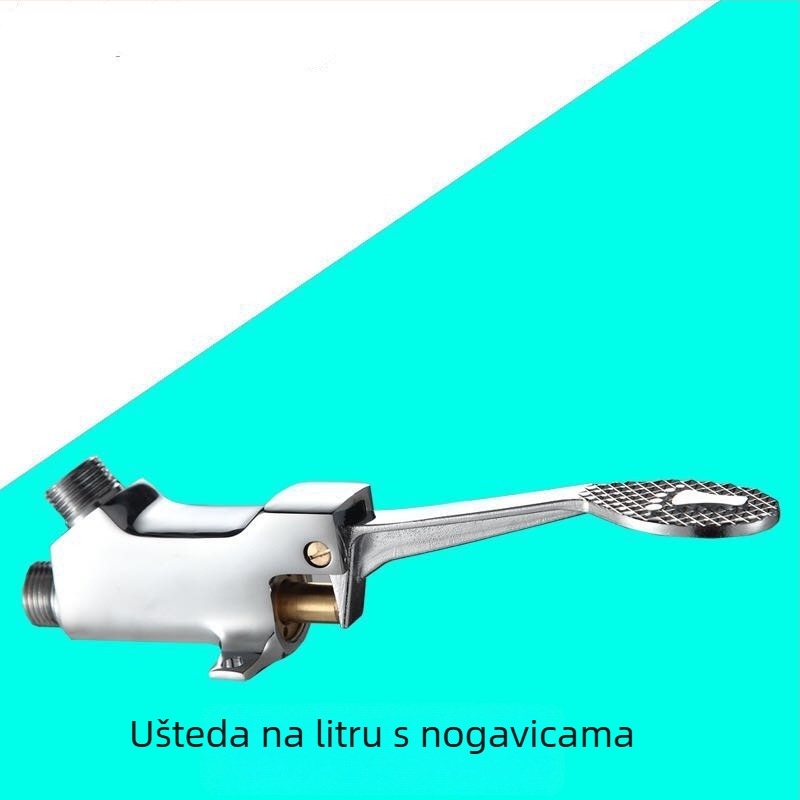 Pedalna slavina za bolničke, laboratorijske, kuhinjske i restoranske umivaonike — bakrenim jezgrom ventila, 20 mm ulaz/izlaz, 0–90 °C, 0,8–1,2 MPa