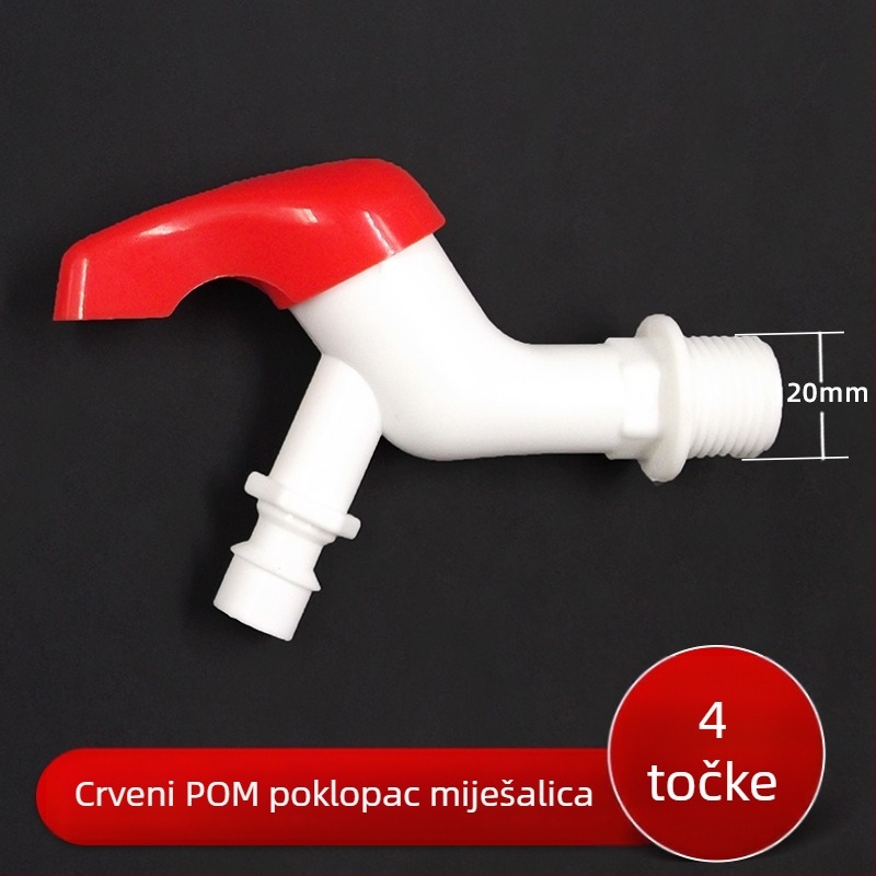 Fulande plastična kuhinjska slavina s sporim otvaranjem i malom mlaznicom — navoj 20/25 mm, keramičko srce ventila, model 4/6, 8 bar
