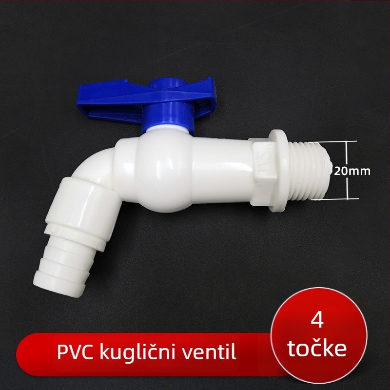 Fulande plastična kuhinjska slavina s sporim otvaranjem i malom mlaznicom — navoj 20/25 mm, keramičko srce ventila, model 4/6, 8 bar