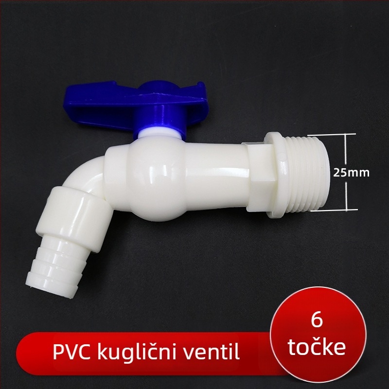 Fulande plastična kuhinjska slavina s sporim otvaranjem i malom mlaznicom — navoj 20/25 mm, keramičko srce ventila, model 4/6, 8 bar